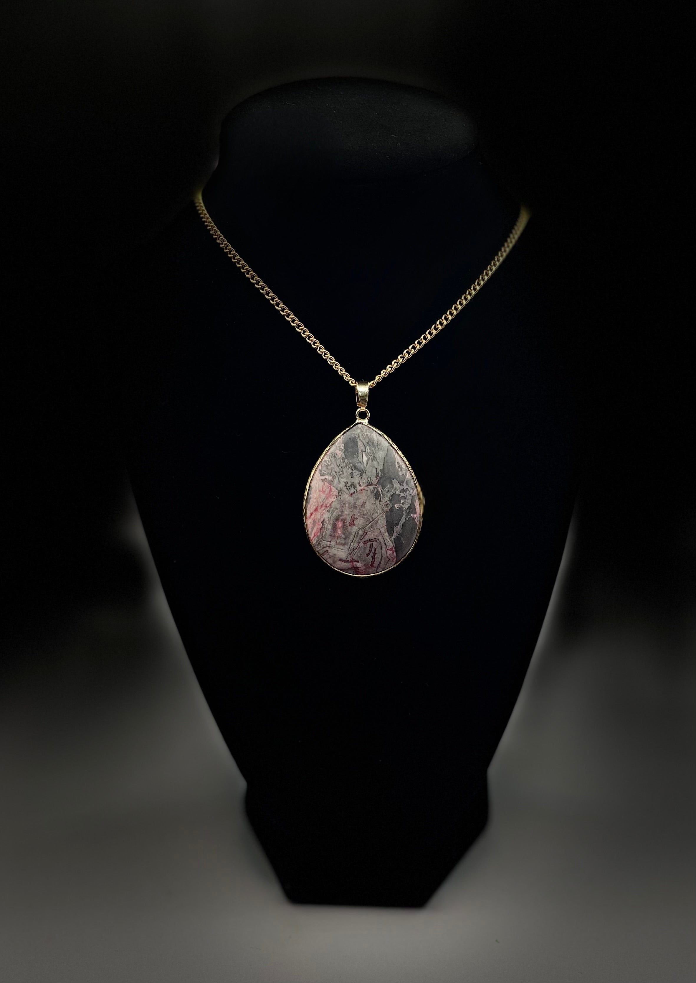 Picasso Jasper Teardrop Necklace
