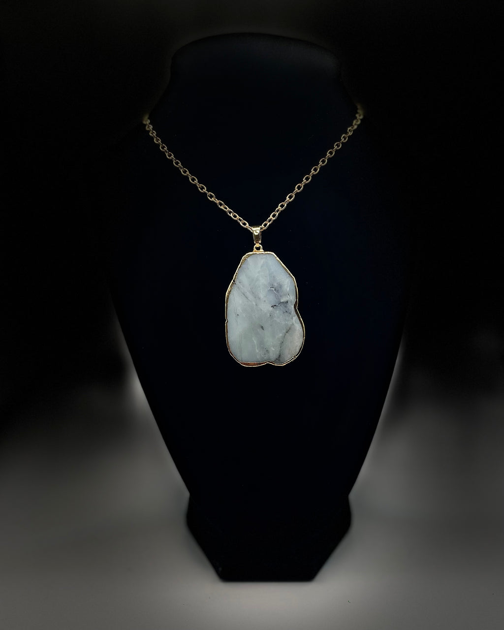 White Quartz Slab Necklace