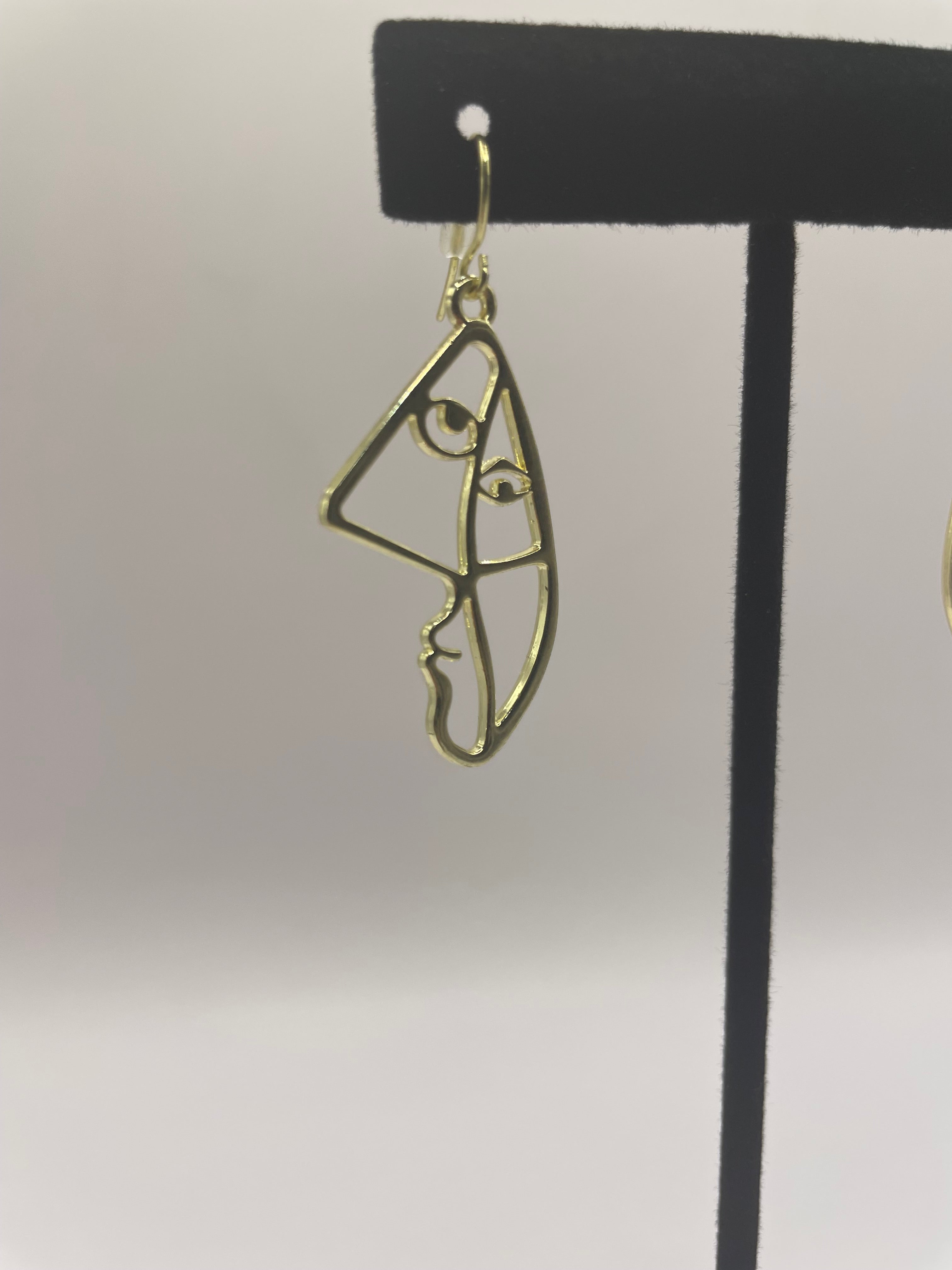Geometric Abstract Face Earrings