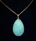 Blue Amazonite Teardrop Necklace
