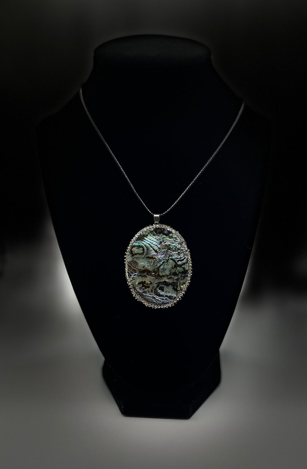 Abalone Shell Teardrop Pendant Necklace