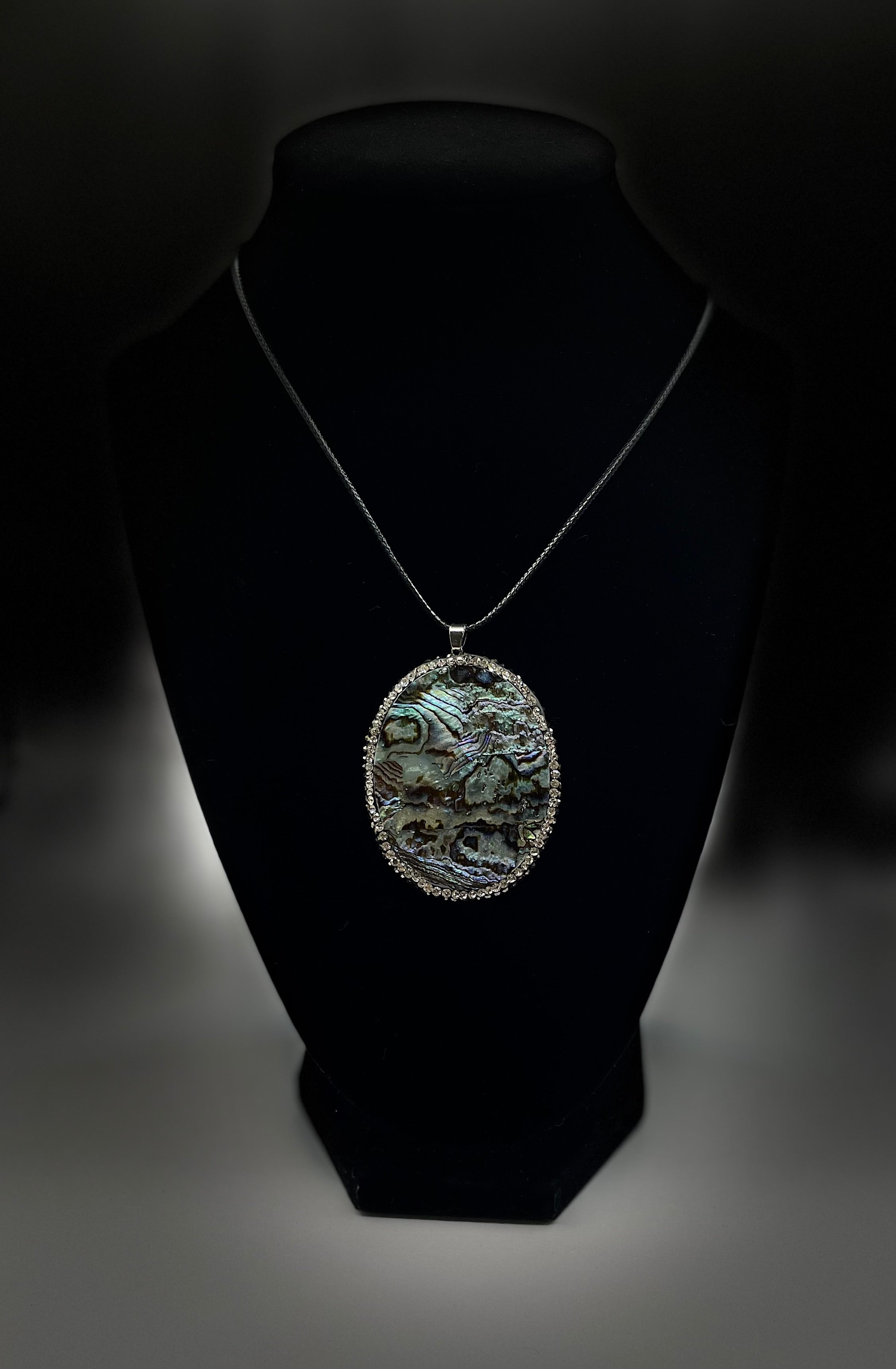 Abalone Shell Teardrop Pendant Necklace