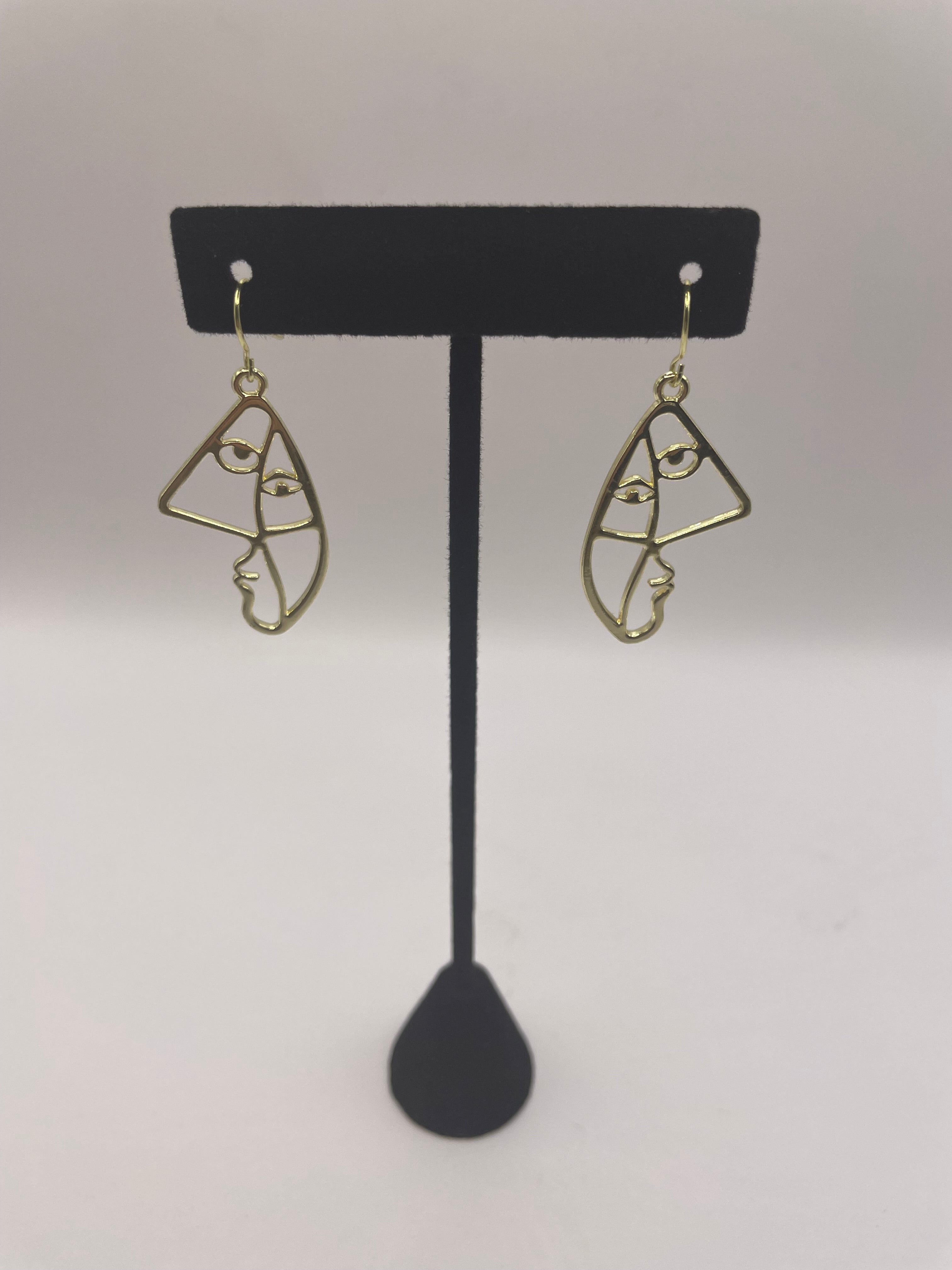 Geometric Abstract Face Earrings