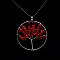 Red Agate Tree of Life Necklace
