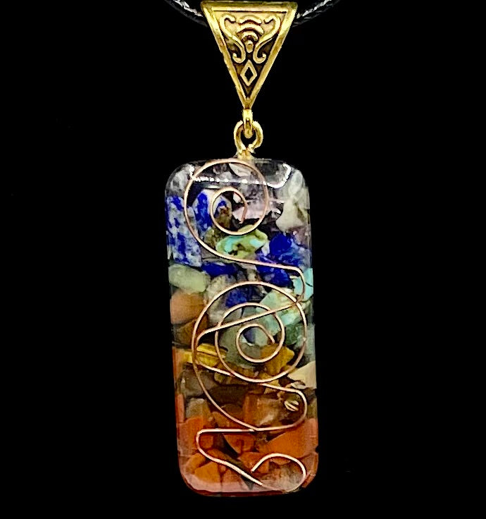 Chakra Stone Energy Necklace (Orgone Style)