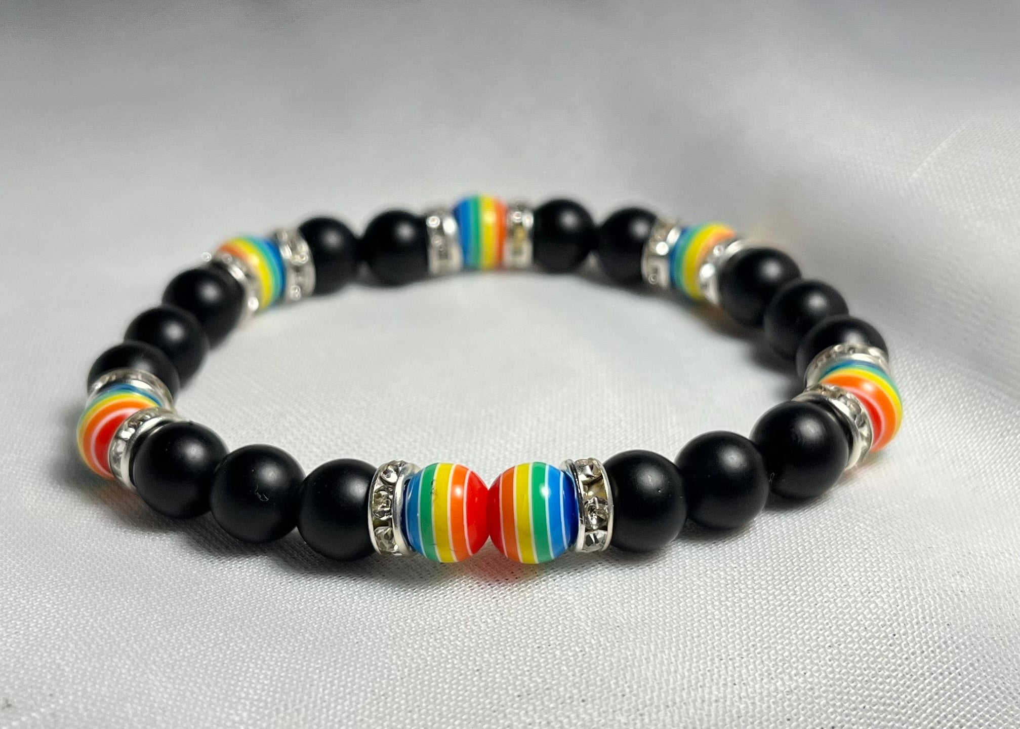 Rainbow Onyx Intention Bracelet