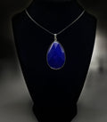 Faceted Blue Teardrop Necklace