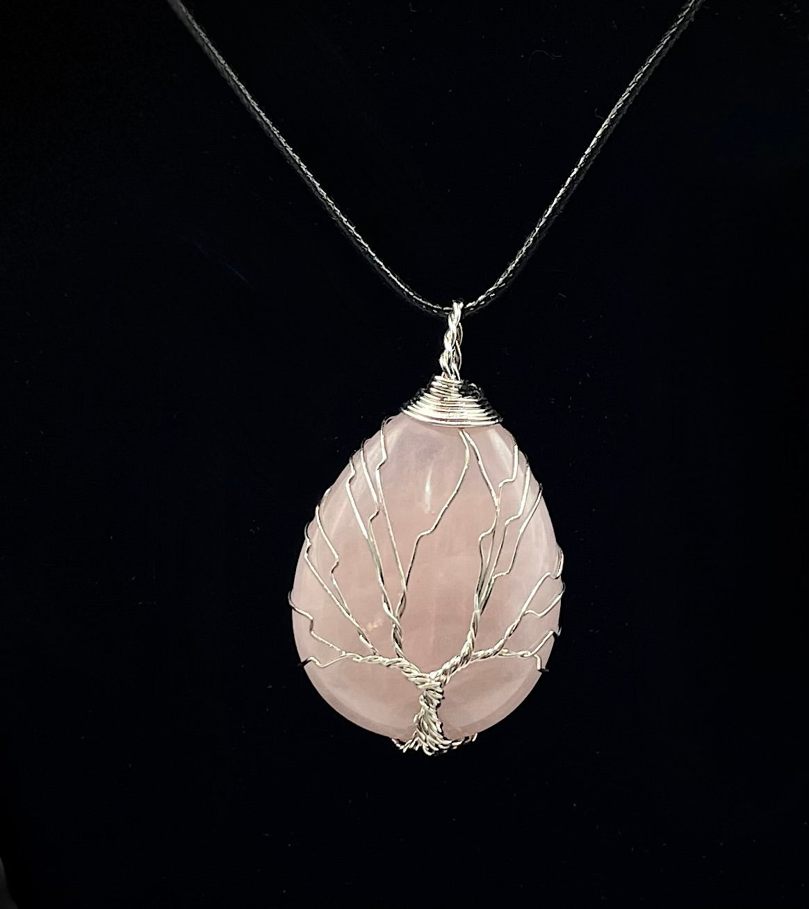 Rose Quartz Wire Wrapped Necklace
