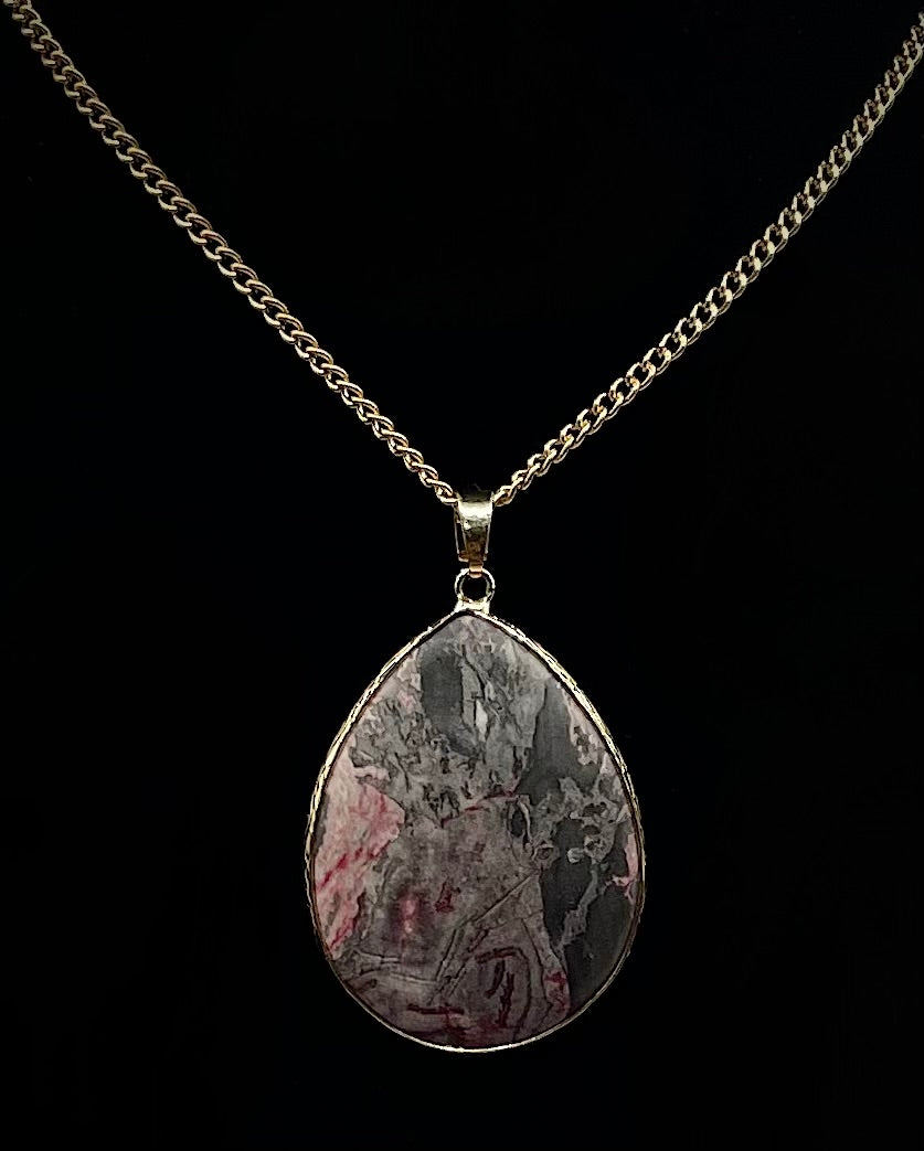 Picasso Jasper Teardrop Necklace