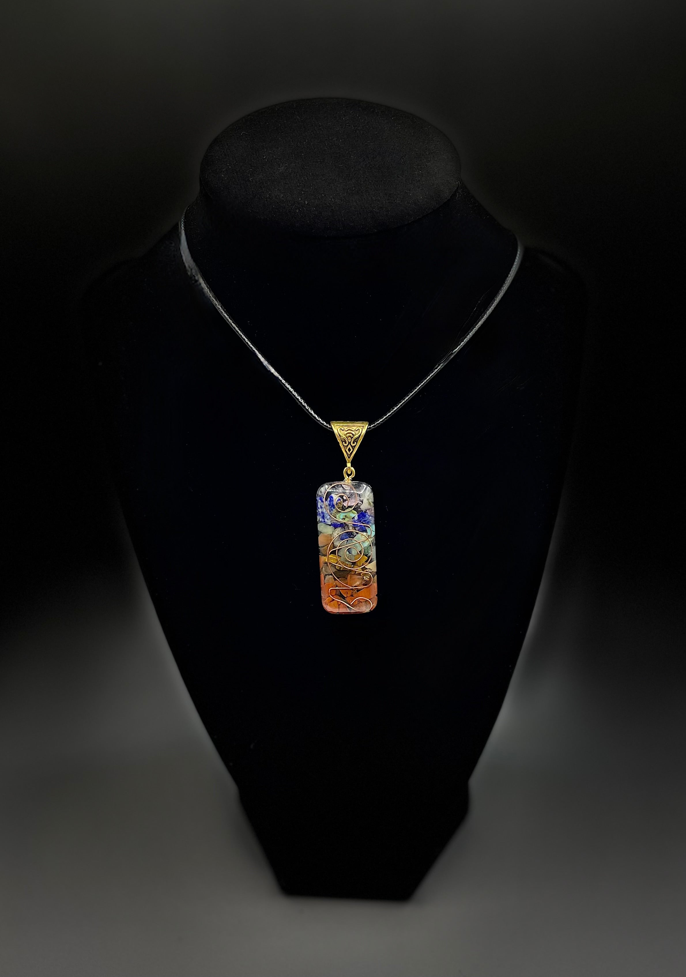 Chakra Stone Energy Necklace (Orgone Style)