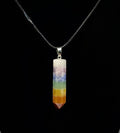 Seven Chakra Crystal Point Necklace