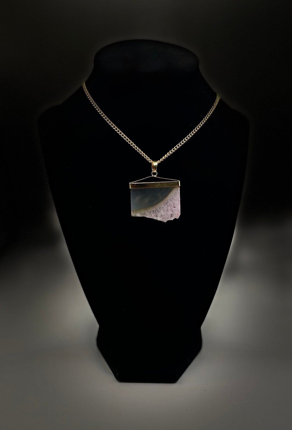 Druzy Agate Bar Necklace