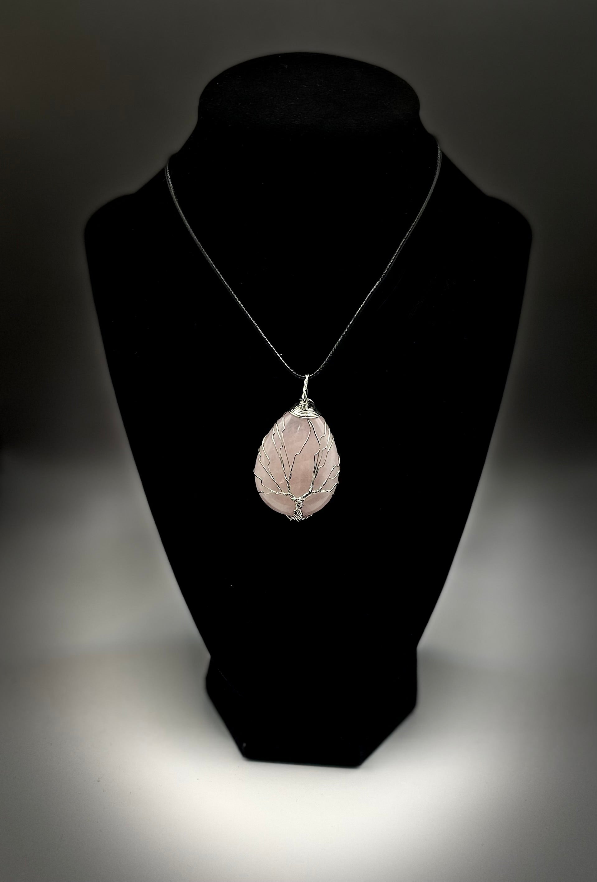 Rose Quartz Wire Wrapped Necklace