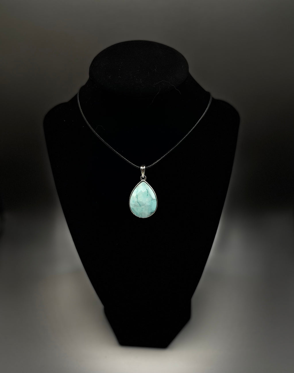 Genuine Amazonite Teardrop Crystal Necklace