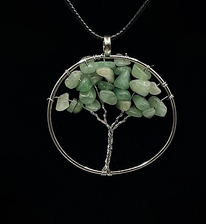 Green Aventurine Tree of Life Necklace